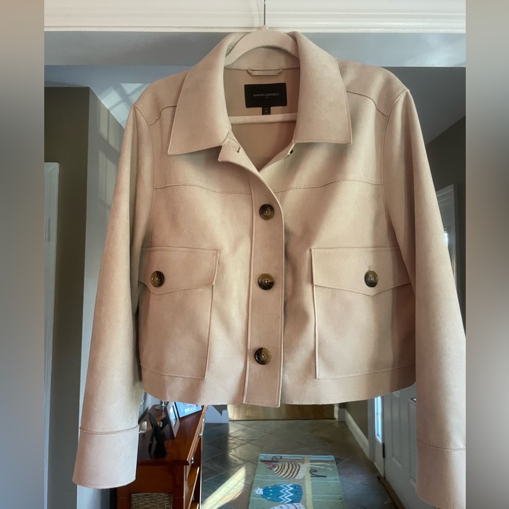 Cropped Suede Banana Republic jacket